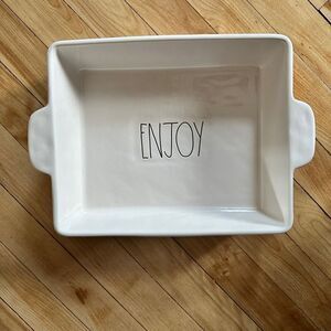 Rae Dunn Ceramic ENJOY Casserole Dish Pan